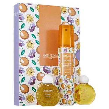 Imagem de Anna Pegova Kit Corporal de Maracujá - Body Spray + Óleo + Esfoliante,