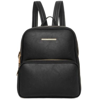 Imagem de Mochila Feminina Rafitthy Média Monograma Marrom-Feminino