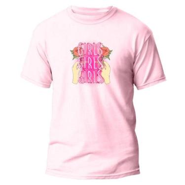 Imagem de Camiseta Básica Algodão Premium Estampa Digital Girls Rosa - Pavesi, R