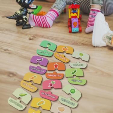 Imagem de Quebra Cabeça Jogo Didático Diversão MDF para Alfabetização - DK Decor
