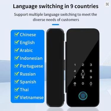 Imagem de Fechadura de porta de vidro inteligente - FINGERPRINT