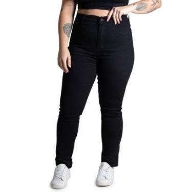 Imagem de Calça Sarja Sawary Plus Size Cigarrete - 275124 - BLACK 54-Feminino