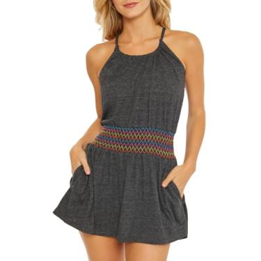 Imagem de Soluna Swim Vestido feminino para pôr do sol, casual, saída de praia, Carvão, P