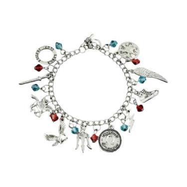 Imagem de Pulseira De Pingente De Cristal Prata Vintage Percy Jackson Acessórios