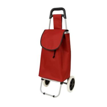 Imagem de Carrinho de Compras Dobrável com Rodas até 30kg Multiuso para Feira e Supermercado