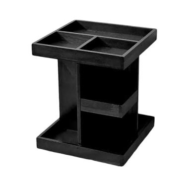Imagem de IEUDNS Organizador de Perfumes de Madeira, Organizador de Multiuso com Rotação, Suporte Expositor para Maquiagem, Ideal para Quarto e Cômoda