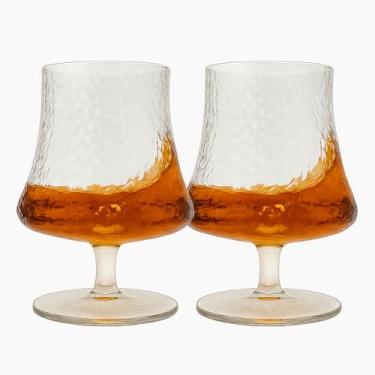 Imagem de Bec's Designs Conjunto de copos premium Brandy Snifter – Copos de conhaque, uísque e conhaque de 227 g – Copos clássicos de base pesada Lowball – Caixa de presente para homens, pais ou amantes de
