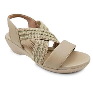 Imagem de Sandália Usaflex Anabela com Elástico Cruzado-Feminino