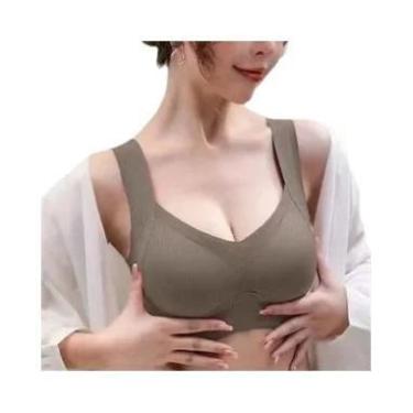 Imagem de Sutiã Esportivo Feminino Confortável De Tamanho Grande, Sem Costura, C