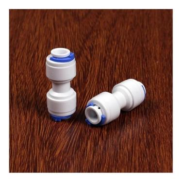 Imagem de Encaixe 1/10.2 cm 6,35 mm tubo OD reto POM conector de encaixe rápido para sistema de osmose reversa de filtro de água RO de aquário