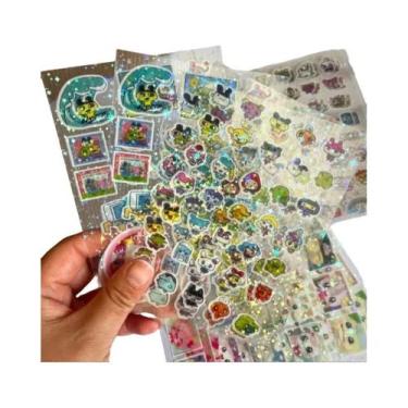 Imagem de Adesivos De Filme Estilo Tamagotchi Com Corte Pixel 8pcs Decoração De 