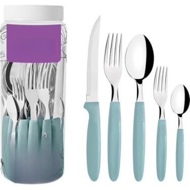 Imagem de Faqueiro Aço Inox 30 Pç Menta