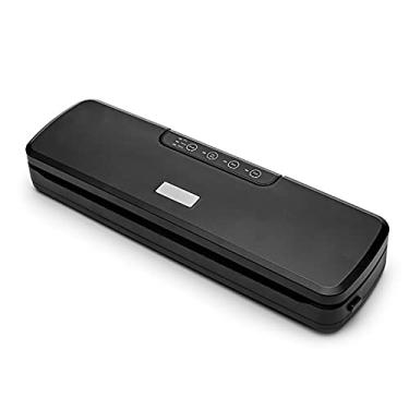 Imagem de Máquina seladora a vácuo para uso doméstico, cozinha, embalagem de plástico, máquina de preservação a vácuo (cor: preto, tamanho: 37,5 x 11 x 6 cm)