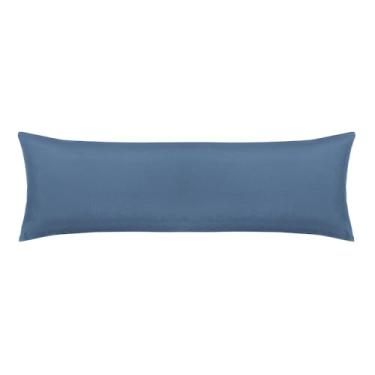 Imagem de Fronha Super Body Pillow Toque Acetinado - Azul Dimensão 50cm x 1,45m