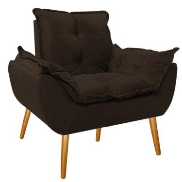 Imagem de Poltrona Opala Palito Mel Corano - Doce Sonho Móveis, Marrom