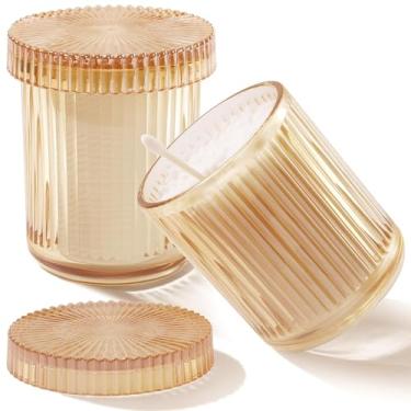 Imagem de rejomiik Dispensador de suporte de vidro Qtip pacote com 2, potes de boticário de banheiro com tampas, acessórios de maquiagem organizador de armazenamento para cotonetes, bolas de algodão, almofadas