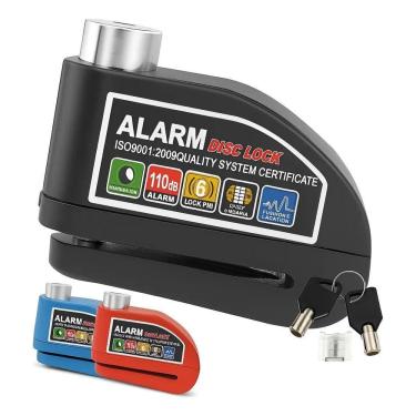 Imagem de Trava Cadeado De Freio Disco Alarme Sonoro Moto Bicicleta