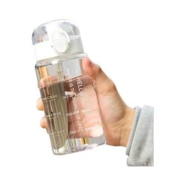 Imagem de Garrafa De Água Portátil De Grande Capacidade Com Tampa Pop-Up Anti-Qu