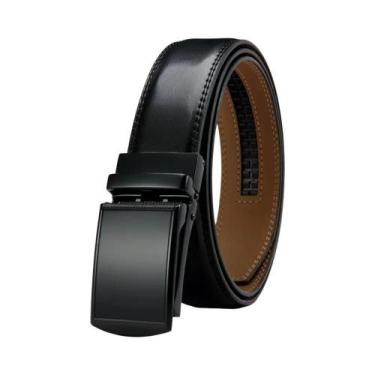 Imagem de Cinto Masculino De Couro Genuíno Com Fivela Automática Ajustável, Casu
