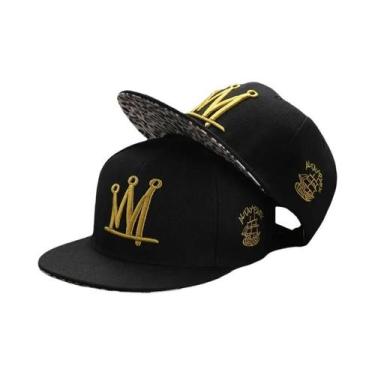 Imagem de Boné De Beisebol Masculino Ajustável Com Aba Reta, Estilo Hip-hop, Bor