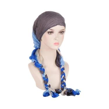 Imagem de Turbante Hijab Feminino Pré-Amarrado Com Cauda Longa, Lenço De Cabeça 