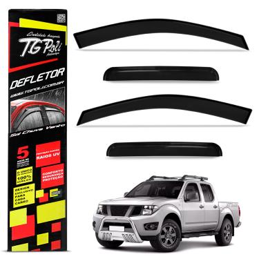 Imagem de Calha de Chuva Frontier 2008 a 2016 4 Portas Defletor Fumê Tgpoli