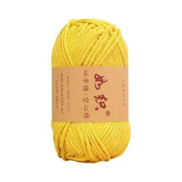 Imagem de Fio De Crochê E Tricô 100g 85M, 65% Algodão, Linha De Lã Artesanal Par