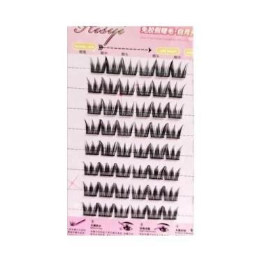 Imagem de Cílios Postiços Autoadesivos Com Aparência Natural, 8 Fileiras, Sem Co