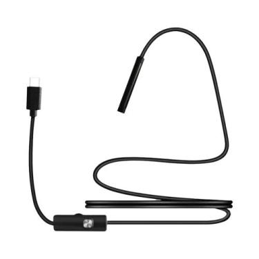 Imagem de Câmera Endoscópica Com Lente De 7mm, Cabo Rígido 3 Em 1 Micro USB Tipo