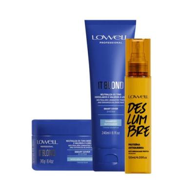 Imagem de Kit Lowell It Blond Deslumbre Shampoo Máscara Spray Térmico (3 produto