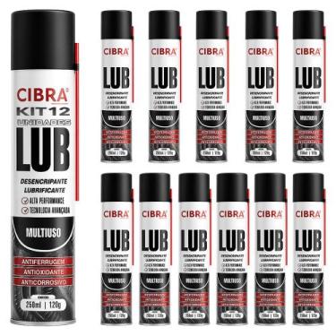 Imagem de Kit 12 Unidades Óleo Desengripante LUB Lubrificante Multiuso 120g Anti