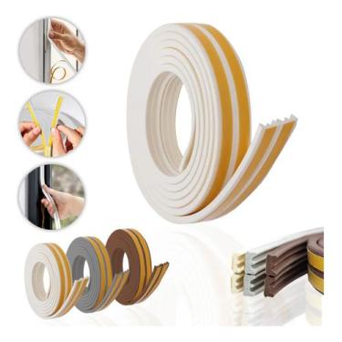 Imagem de Fita Adesiva Veda Frestas Janela Porta Vedação P- 6mm 6 Metros Branco 