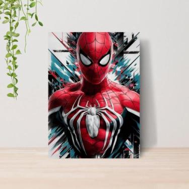 Imagem de Quadro Homem Aranha Spider Man Geek A4  Placa MDF 04 - Lomi Art