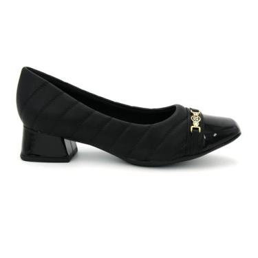 Imagem de Sapato Piccadilly Original Fivela Confortavel Feminino 112, 35, Preto
