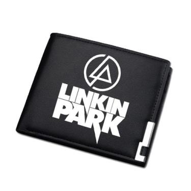 Imagem de Carteira Linkin Park Anime Characters Slim Bifold em couro PU - Yiweis