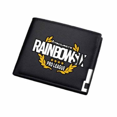 Imagem de Carteira Rainbows Sixs Anime Characters Slim em couro PU dobrável - Yi