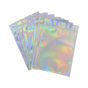 Imagem de Sacos Ziplock Holográficos a Laser 20-40 Peças, Embalagem Autoadesiva 
