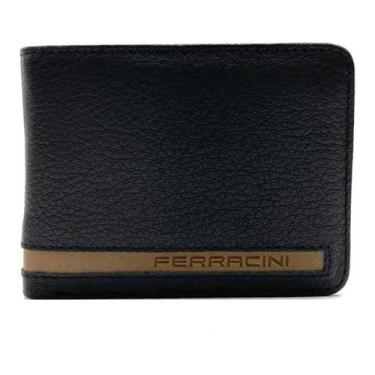 Imagem de Carteira Ferracini Couro - Masculina, Preto, Castanho, U