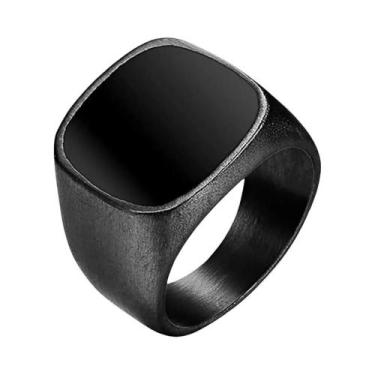 Imagem de Anéis Punk Hip Hop Em Aço Titânio Dourado Brilhante Para Homens, Mulhe