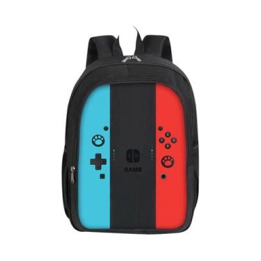 Imagem de Mochila Casual Para Crianças Com Padrão De Console De Jogos, Dupla Cam