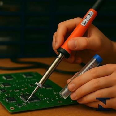 Imagem de Ferro Solda Elétrico Esquenta Cabo Chave Concerto Reparos Ferramenta D