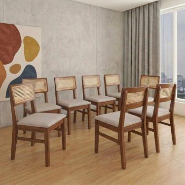 Imagem de Conjunto 8 Cadeiras Madeira Maciça Origem Garapa