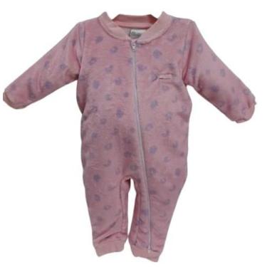 Imagem de Macacão Térmico Bebê Menina Inverno Bordado Paraiso 14530, Rosa, G ( 9