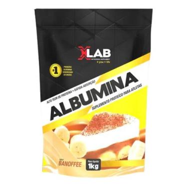 Imagem de Albumina Xlab 1kg Refil Pó De Clara De Ovo Vários Sabores, Banoffee