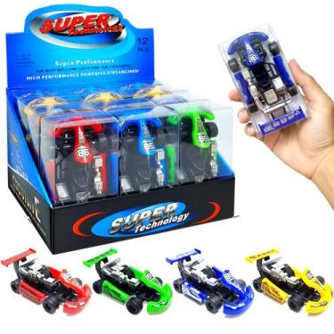 Imagem de Display 12 Carrinhos de Corrida Kart Fricção para Aniversário Temática