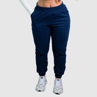 Imagem de Calca Jogger Calça Moletom Feminino Flanelada Blogueira - Swiss Boutiq