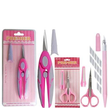 Imagem de Tesouras Estilete Precisão Ponta Fina Soft Confortavel - Premier