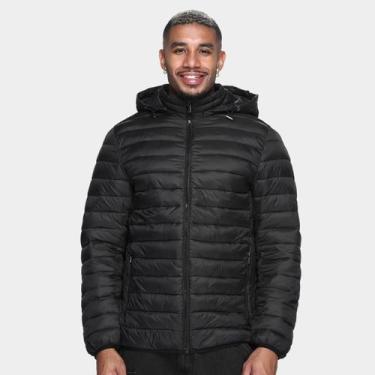 Imagem de Jaqueta Com Capuz Broken Rules Nylon Masculina, Preto, GG