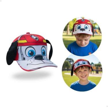 Imagem de Boné Infantil Patrulha Canina Aba Curva com Ajuste - KIDSBEHAPPY, Verm