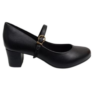 Imagem de Sapato beira rio salto bloco ref:4777.475 feminino, Preto, 37